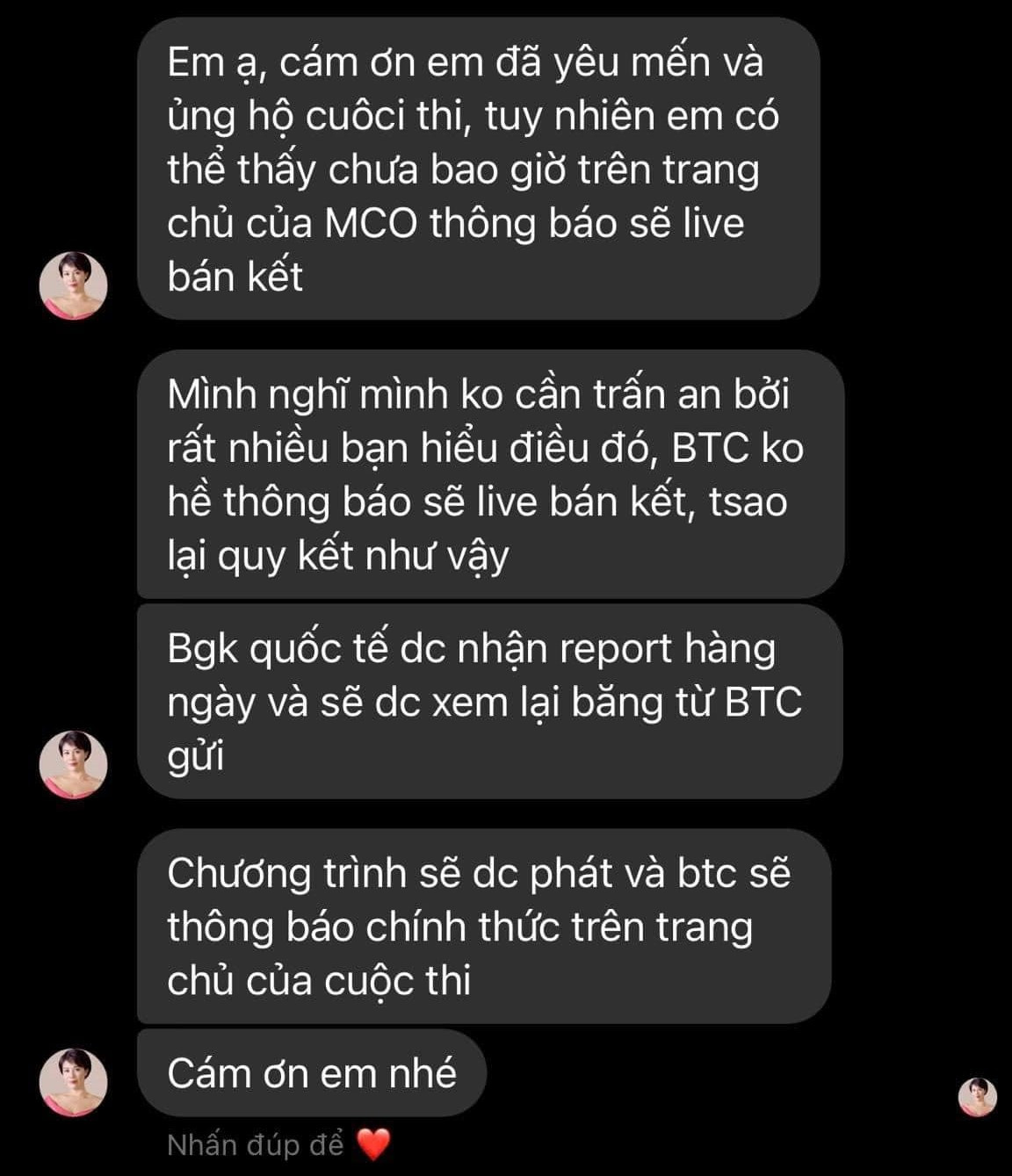 Những phản hồi của chủ tịch Miss Charm khiến dư luận tiếp tục dậy sóng. Những phản hồi của chủ tịch Miss Charm khiến dư luận tiếp tục dậy sóng.
