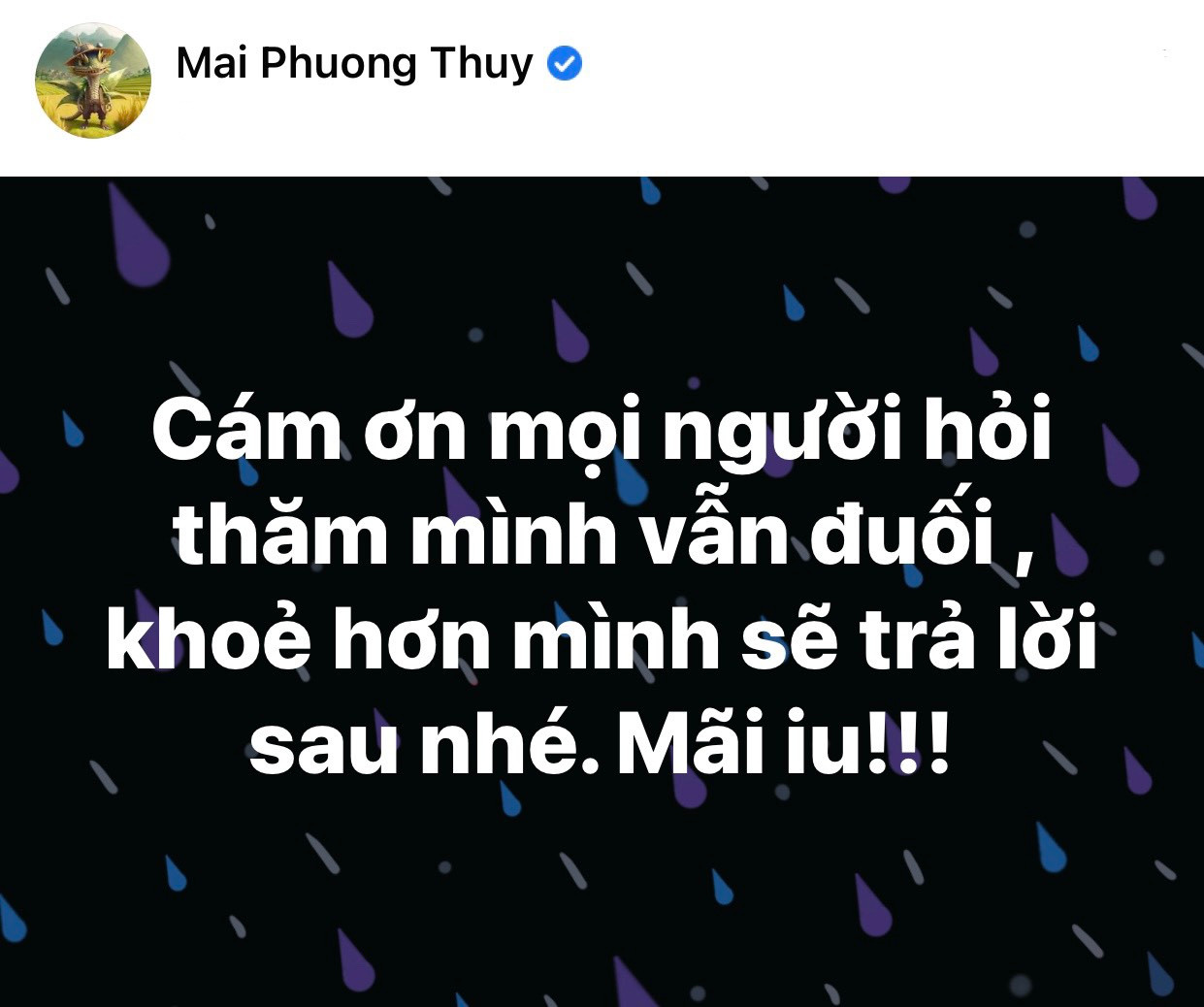 Đến thời điểm hiện tại, sức khỏe của nàng hậu vẫn còn yếu chưa hồi phục được nhiều.
