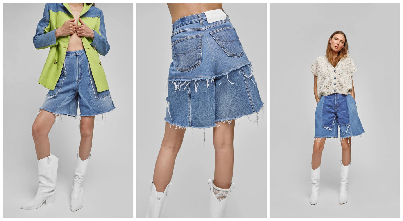 Bậc thầy denim Ksenia Schnaider cũng từng đưa các thiết kế độc đáo trên quần lửng vào các BST Xuân - Hè gần đây.