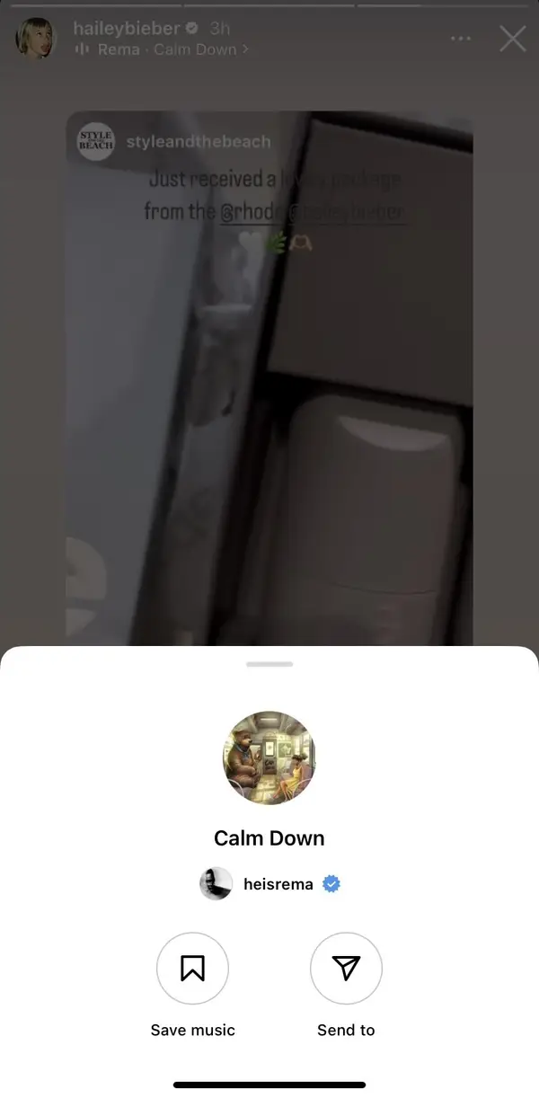 Cận cảnh "chiếc" Story mới nhất của Hailey Bieber. Cận cảnh "chiếc" Story mới nhất của Hailey Bieber.