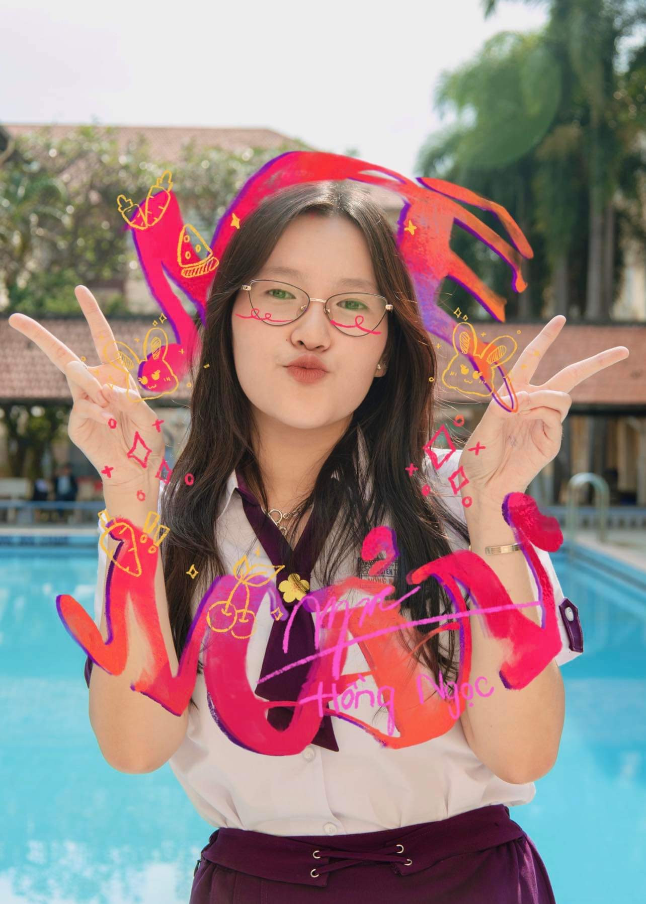 Hồng Ngọc tin rằng sự sáng tạo sẽ giúp bài làm của sĩ tử trở nên đặc biệt hơn so với những bạn khác. Ảnh: NVCC