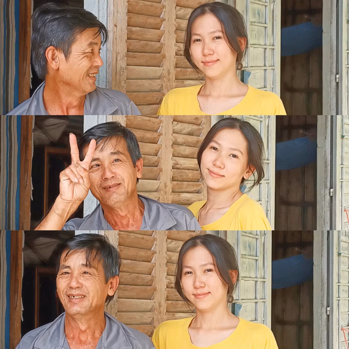 Cô và cha ruột của mình có mối quan hệ rất tốt, đặc biệt ông cũng thường xuyên xuất hiện trong nhiều đoạn clip TikTok của con gái.