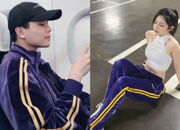 Cả hai vẫn diện đồ đôi sau khi chia tay. Cả hai vẫn diện đồ đôi sau khi chia tay.