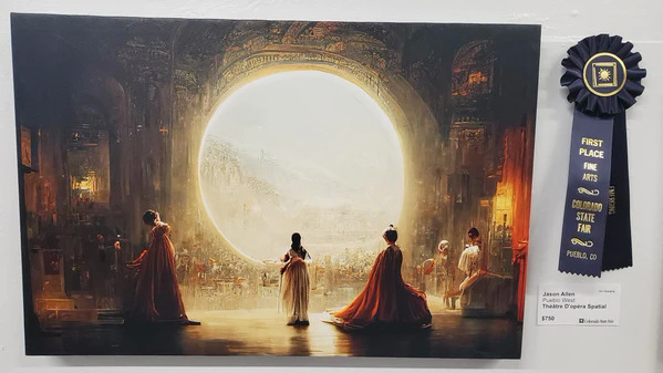 AI từng “vượt mặt” con người giành giải Nhất vẽ tranh tại bang Colorado của Mỹ. Nguồn ảnh: Jason Allen AI từng “vượt mặt” con người giành giải Nhất vẽ tranh tại bang Colorado của Mỹ. Nguồn ảnh: Jason Allen