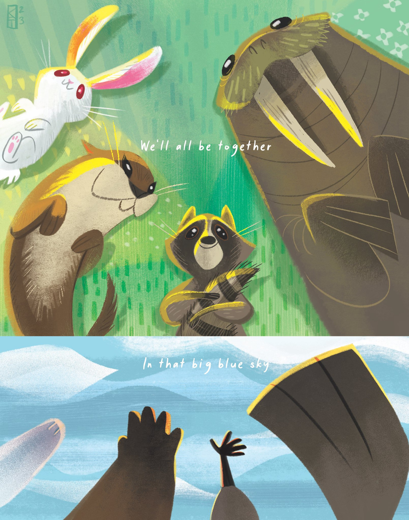 Cùng nhau ngắm nhìn bầu trời trong xanh chính là ước nguyện của hội bạn thân Rocket.