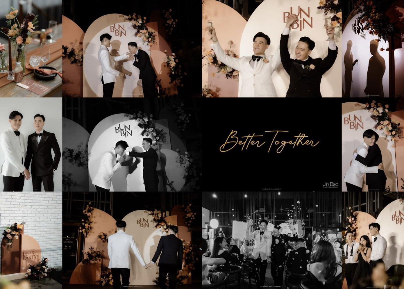 Khoảnh khắc hạnh phúc của cả hai dưới sự chứng kiến của bạn bè và gia đình.