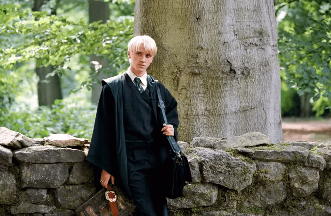 Tạo hình lạnh lùng của Tom Felton trong "Harry Potter" trở thành hình tượng "nam thần" trong mắt người hâm mộ.