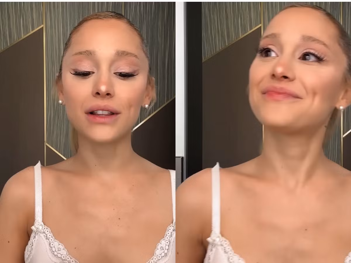 Ariana Grande cố kìm nước mắt khi nói với tạp chí Vogue về quá khứ lạm dụng chất làm đầy.