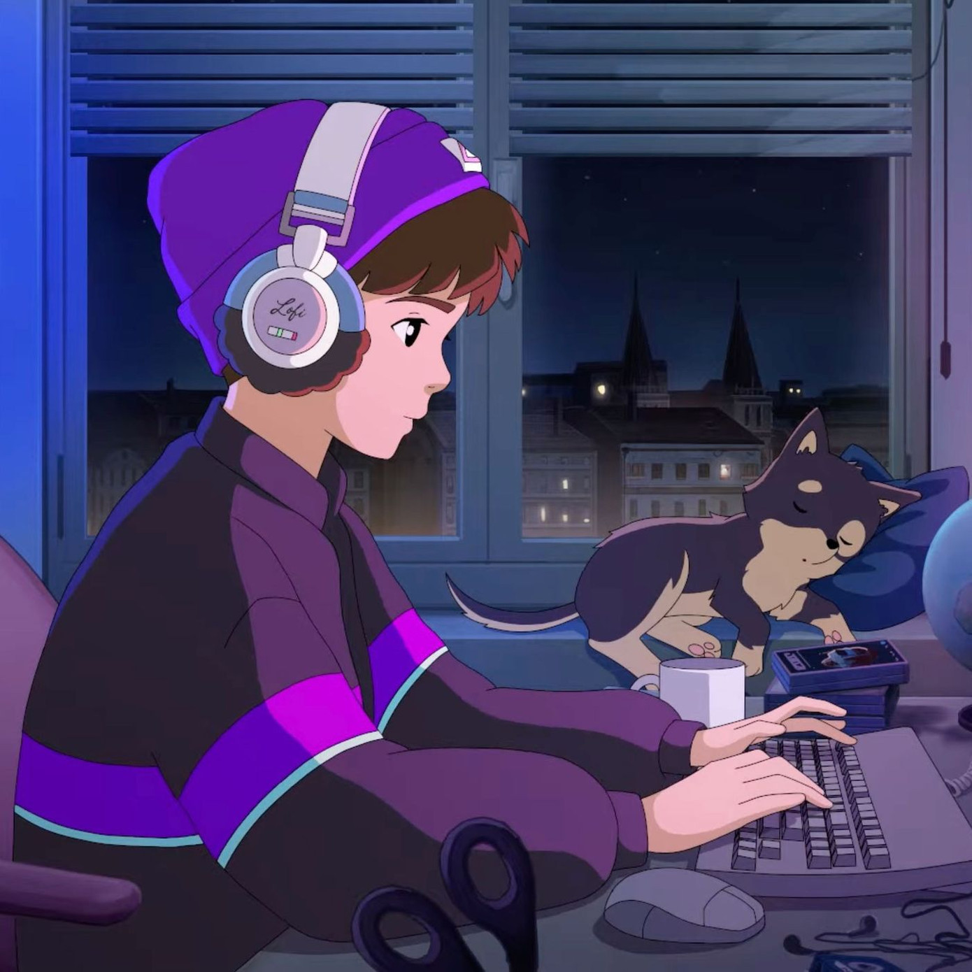 Ngoại hình của Synthwave Boy khiến mọi người dễ dàng liên tưởng tới Lofi Girl. Ngoại hình của Synthwave Boy khiến mọi người dễ dàng liên tưởng tới Lofi Girl.