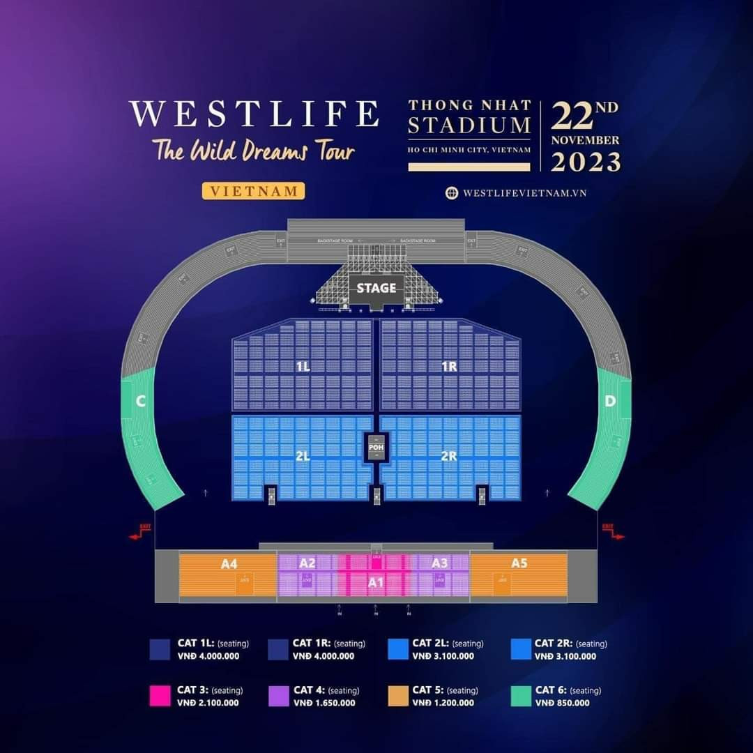 Với mức giá &quot;yêu thương&quot;, Westlife lại chiếm được nhiều cảm tình của khán giả Việt Nam.