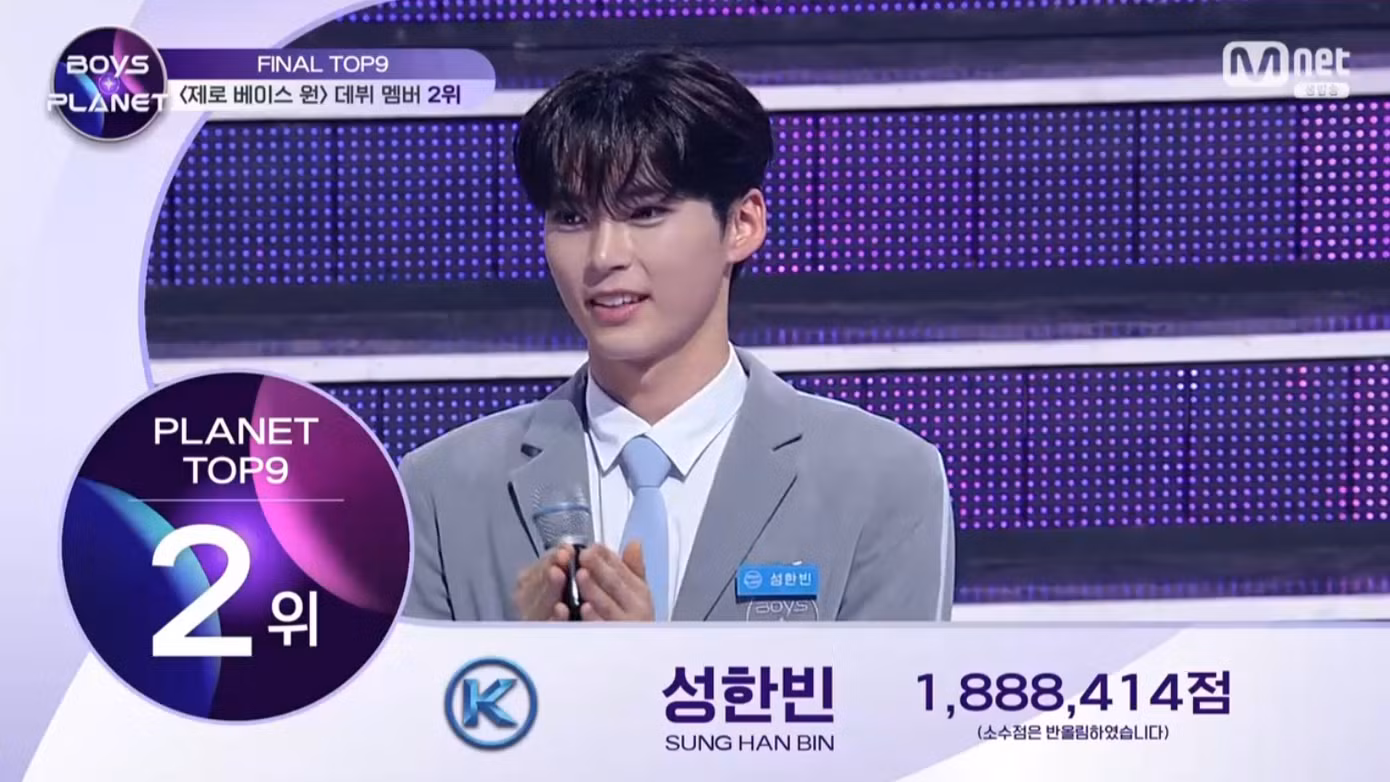 Sung Han Bin (STUDIO GL1DE) giành hạng 2 chung cuộc với 1.888.414 điểm.