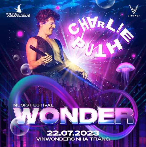 Poster chương trình thông báo có Charlie Puth tham gia.