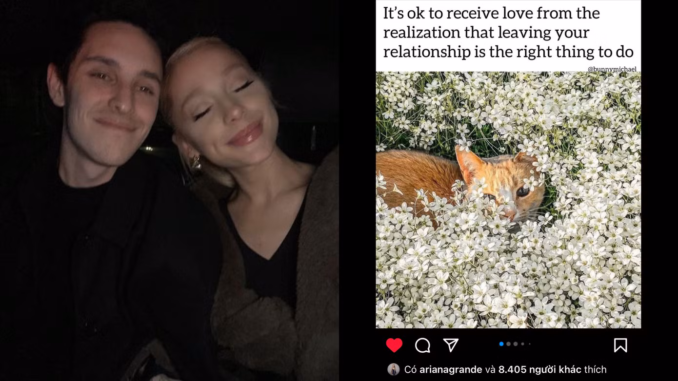 Ariana Grande "thả tim" bài viết nói về việc rời đi trong một mối quan hệ.