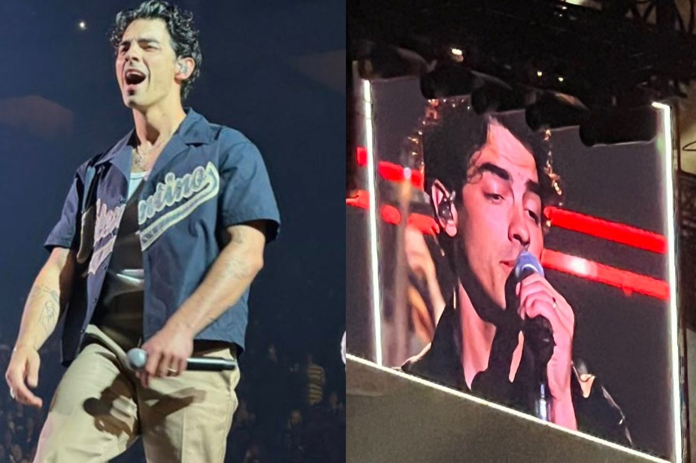 Khán giả phát hiện Joe Jonas vẫn đeo nhẫn cưới tại concert tối qua 4/9. Khán giả phát hiện Joe Jonas vẫn đeo nhẫn cưới tại concert tối qua 4/9.