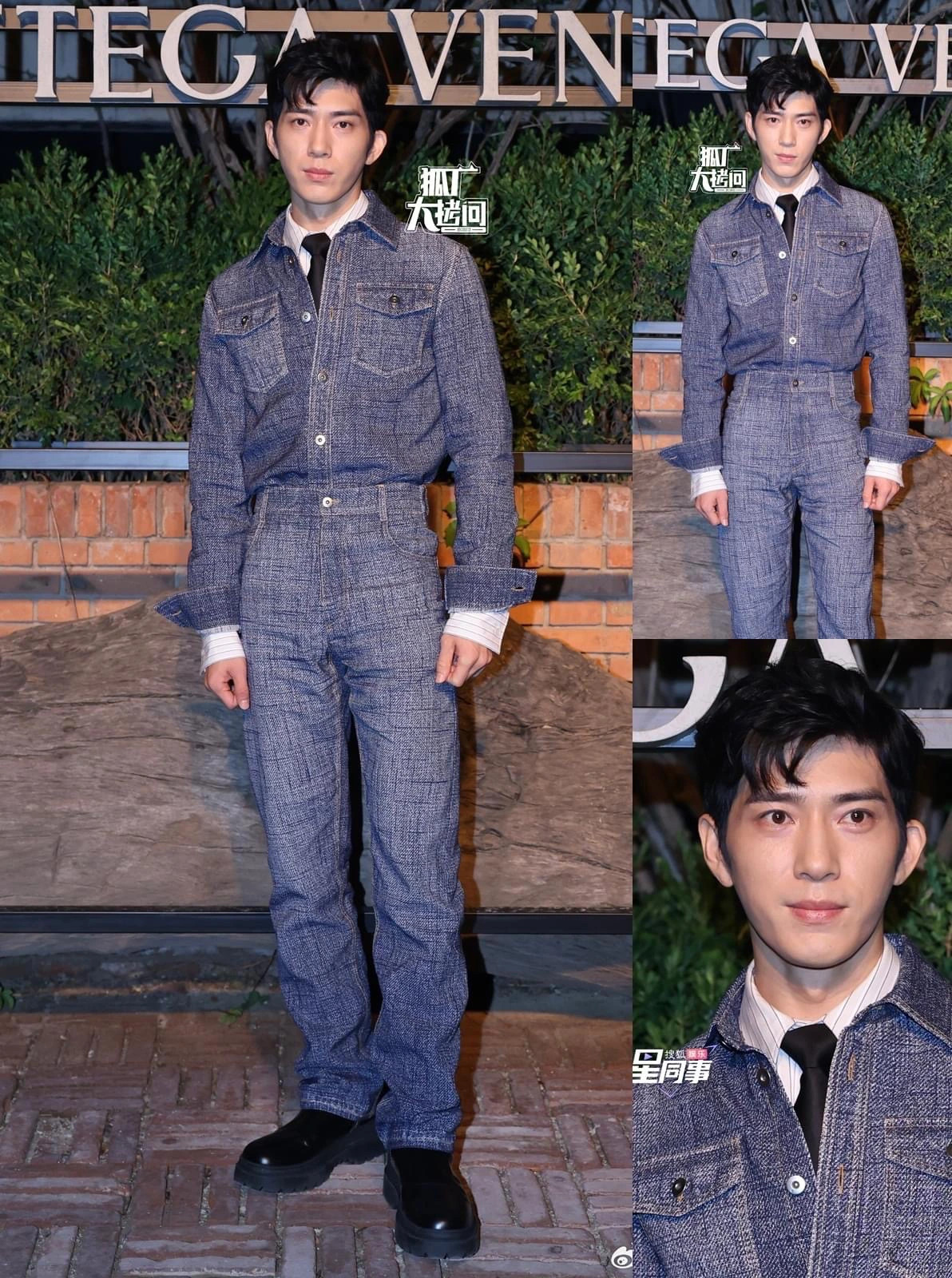 Tỉnh Bách Nhiên với diện mạo bảnh bao trong set đồ denim.