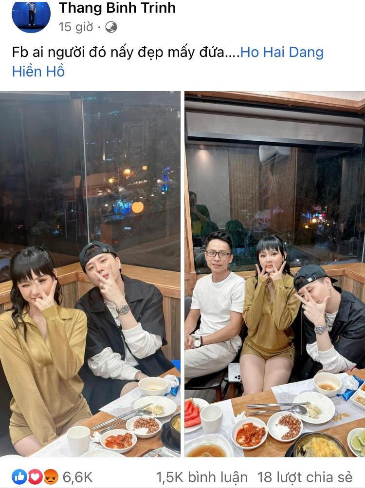 Bài đăng của Trịnh Thăng Bình nhanh chóng nhận về lượng tương tác lớn từ khán giả. Bài đăng của Trịnh Thăng Bình nhanh chóng nhận về lượng tương tác lớn từ khán giả.