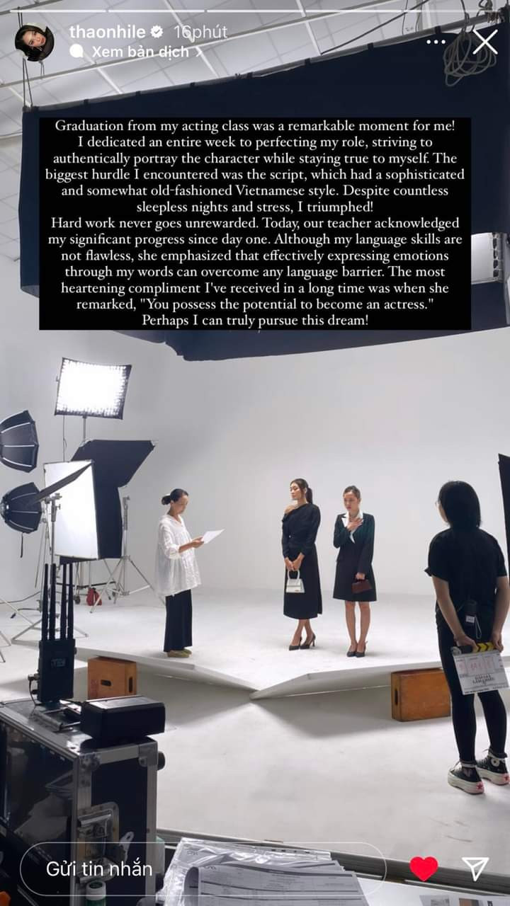 Á hậu Thảo Nhi Lê khoe hình ảnh tốt nghiệp khóa học trước đó. Á hậu Thảo Nhi Lê khoe hình ảnh tốt nghiệp khóa học trước đó.