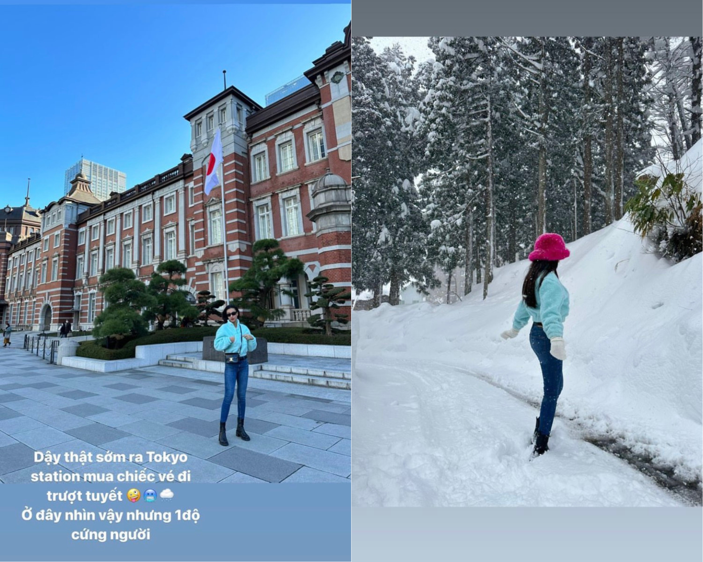 Kim Duyên check-in ngay khi đặt chân đến Tokyo.