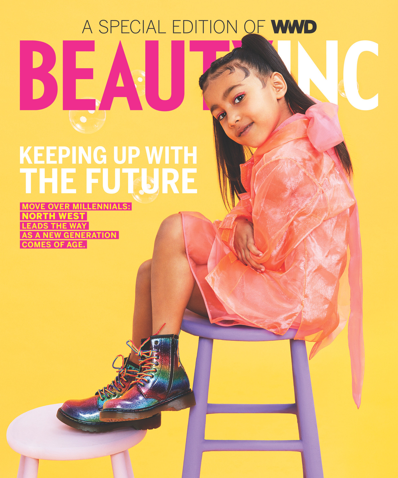 North West được lên bìa tạp chí thời trang &quot;Graces the Pages&quot; năm 6 tuổi.