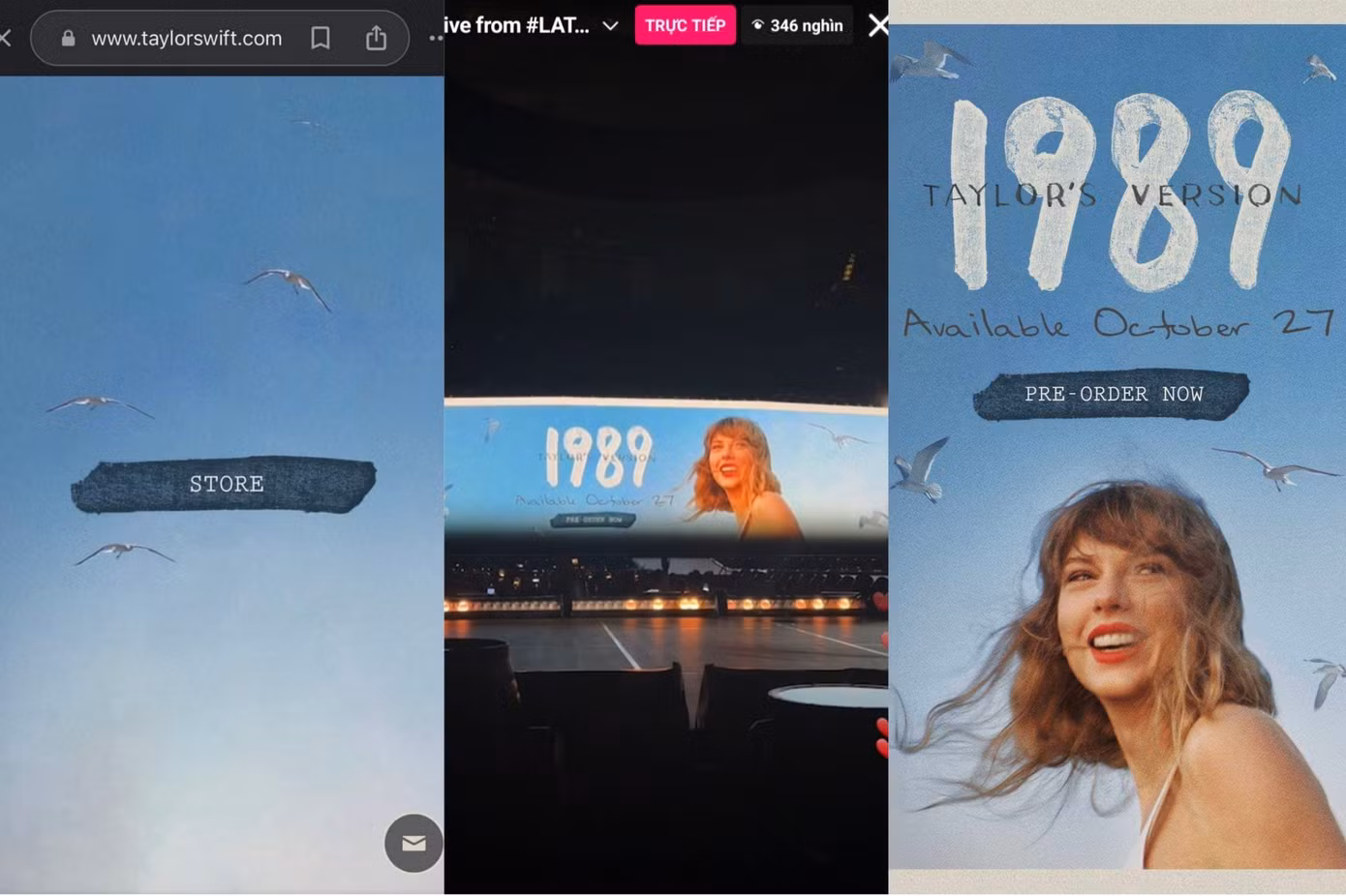 346.000 khán giả theo dõi livestream vỡ òa khi Taylor Swift thông báo phát hành 1989 (Taylor's Version).
