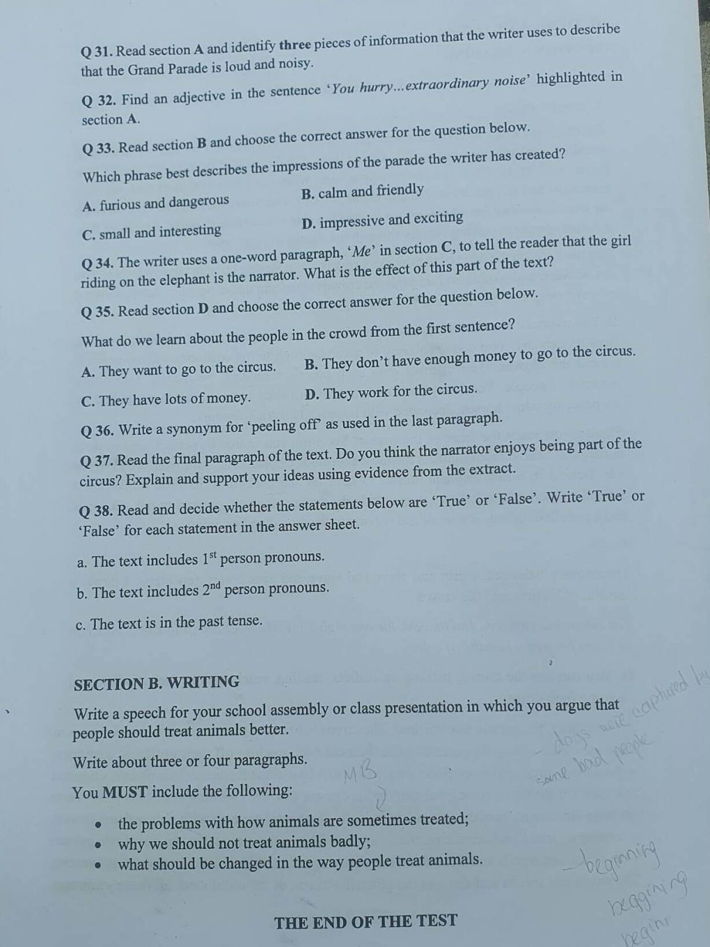 Đề thi môn tích hợp