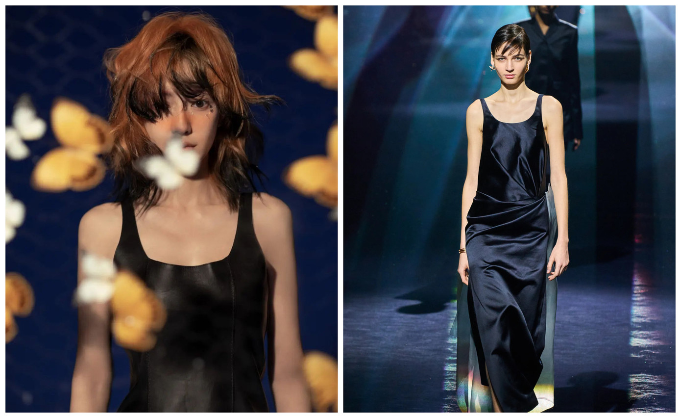 Nữ diễn viên trong thiết kế đầm lụa đen sang trọng đến từ BST mới nhất nhà mốt Fendi.