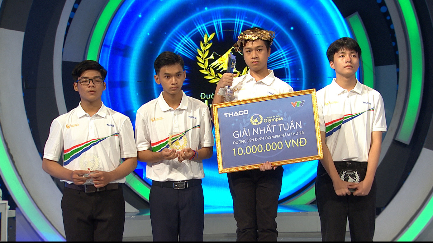 Nam sinh Hà Nội giành chiến thắng với 225 điểm. Nguồn: Fanpage Đường Lên Đỉnh Olympia