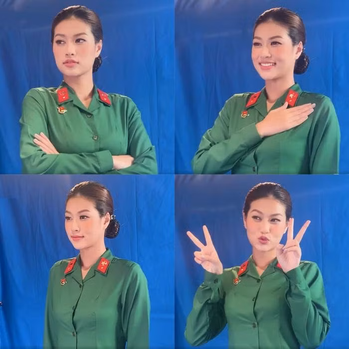 Nhan sắc rạng ngời của Thiên Ân tại Sao Nhập Ngũ nhận được nhiều lời khen.
