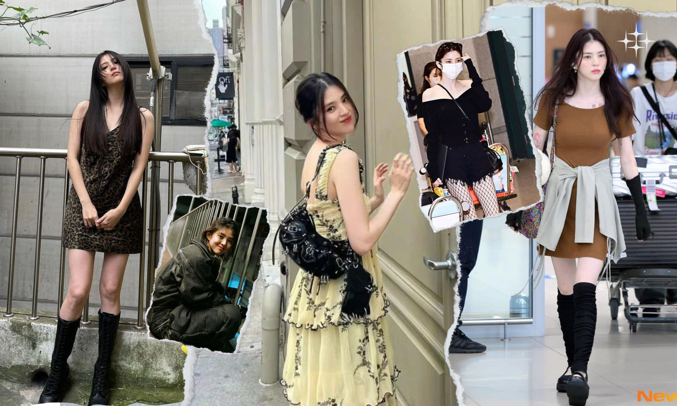 Lựa chọn các tông màu trung tính, cô nàng lựa chọn phối các item an toàn nhấn nhá cùng các phụ kiện cá tính như túi Balenciaga, bốt cao cổ, tất lưới...