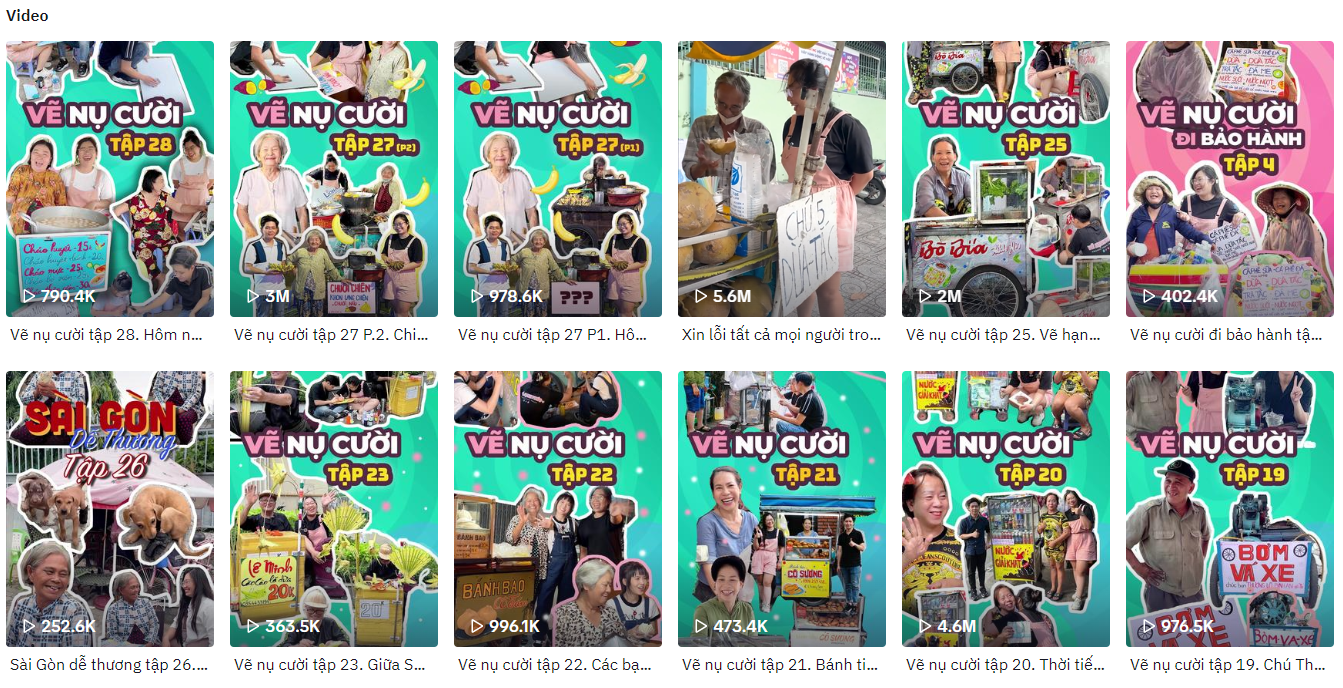 Những clip nhân văn của dự án "Vẽ nụ cười" nhận được nhiều lượt "thả tim" từ netizen. Những clip nhân văn của dự án "Vẽ nụ cười" nhận được nhiều lượt "thả tim" từ netizen.