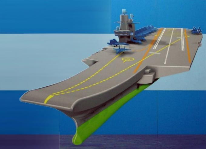 Mô hình 3D tầu sân bay - tuần dương tên lửa do Semash đề xuất