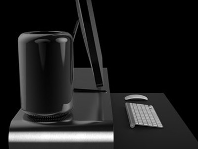 Mac Pro tạo ấn tượng với thiết kế dạng trụ tròn và lớp vỏ bằng thép