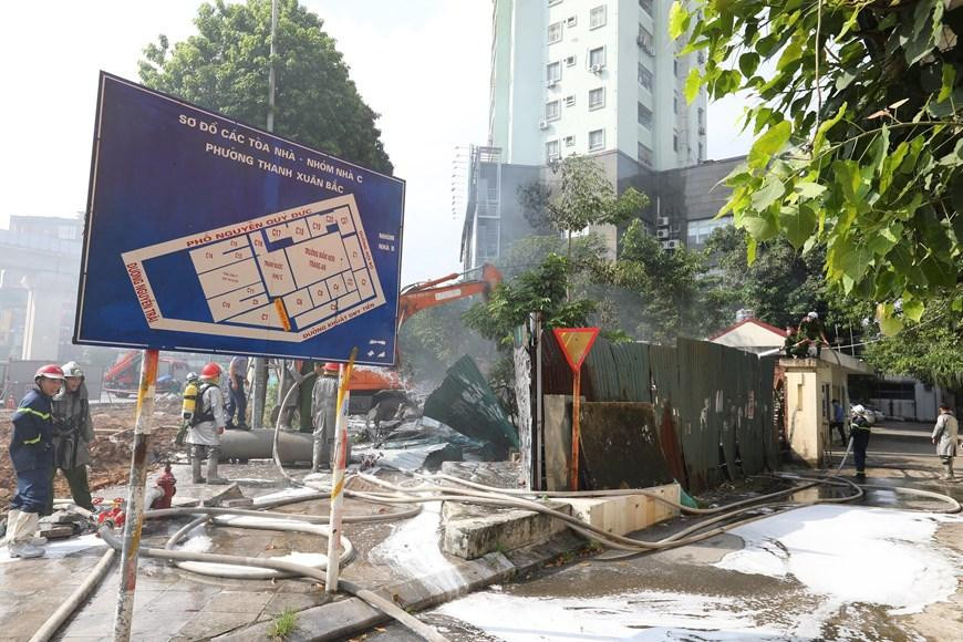 Hiện trường vụ cháy. (Ảnh: Hoàng Hiếu/TTXVN)