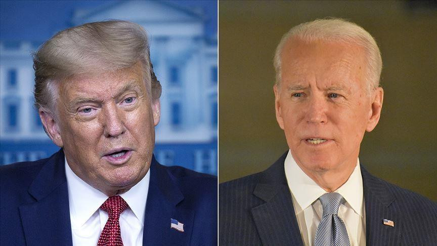Cựu Tổng thống Mỹ Donald Trump (trái) và Tổng thống Joe Biden (phải). Ảnh: AA