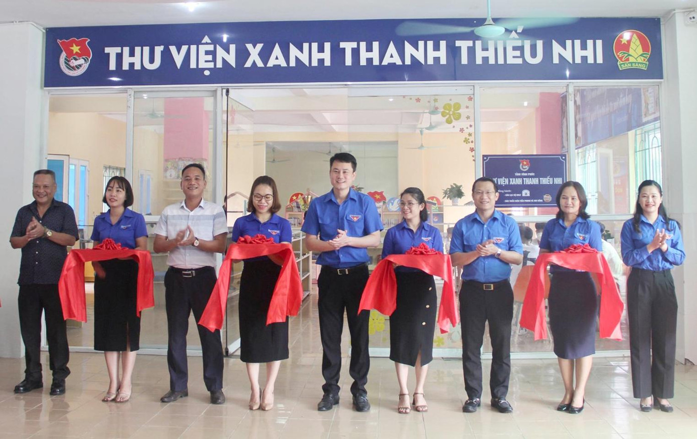 Lễ khánh thành công trình "Thư viện xanh thiếu nhi". Ảnh: BTC Lễ khánh thành công trình "Thư viện xanh thiếu nhi". Ảnh: BTC