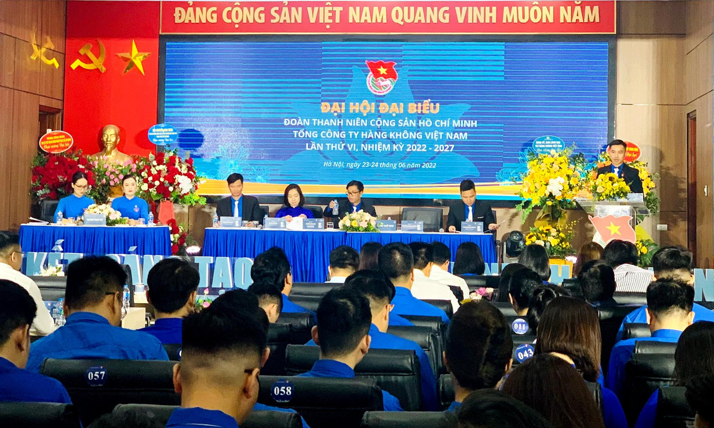 Phiên trọng thể Đại hội Đoàn VNA khóa VI. Ảnh: Trịnh Lý