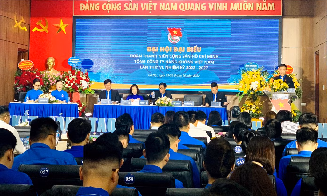 Phiên trọng thể Đại hội Đoàn VNA khóa VI. Ảnh: Trịnh Lý