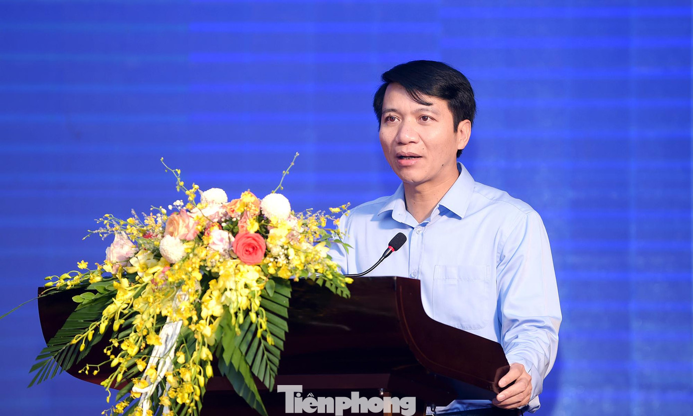 Anh Nguyễn Ngọc Lương phát biểu khai mạc hội nghị. Ảnh: Xuân Tùng