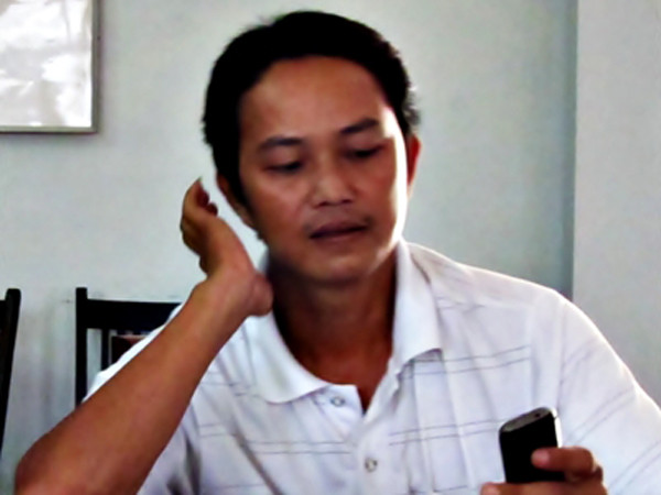 Đối tượng Nguyễn Thành Trung tại cơ quan công an