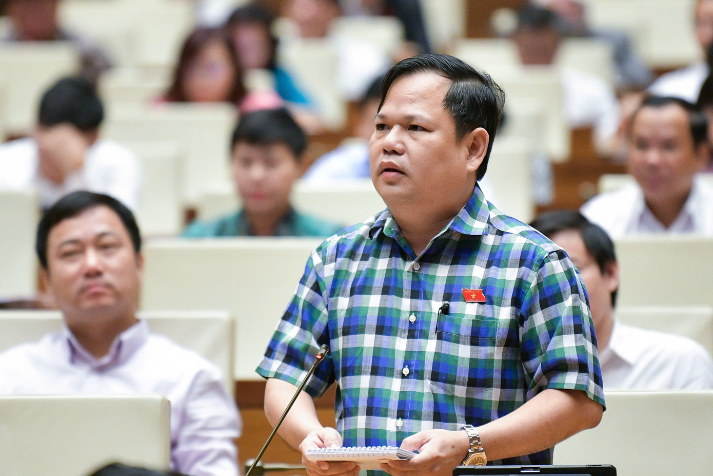 Đại biểu Nguyễn Duy Thanh (đoàn Cà Mau). Ảnh: Như Ý Đại biểu Nguyễn Duy Thanh (đoàn Cà Mau). Ảnh: Như Ý