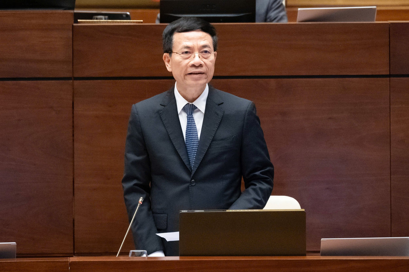 Bộ trưởng Bộ Thông tin và Truyền thông Nguyễn Mạnh Hùng. Ảnh: Như Ý Bộ trưởng Bộ Thông tin và Truyền thông Nguyễn Mạnh Hùng. Ảnh: Như Ý