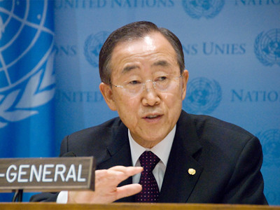 Tổng Thư ký Liên Hợp Quốc Ban Ki-moon	Ảnh: Heegantv