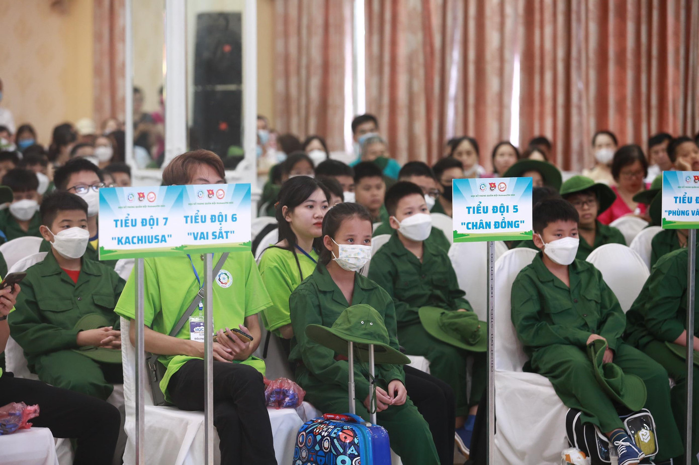 "Các chiến sĩ nhí" tại lễ xuất quân Học kỳ trong quân đội ngày 5/6