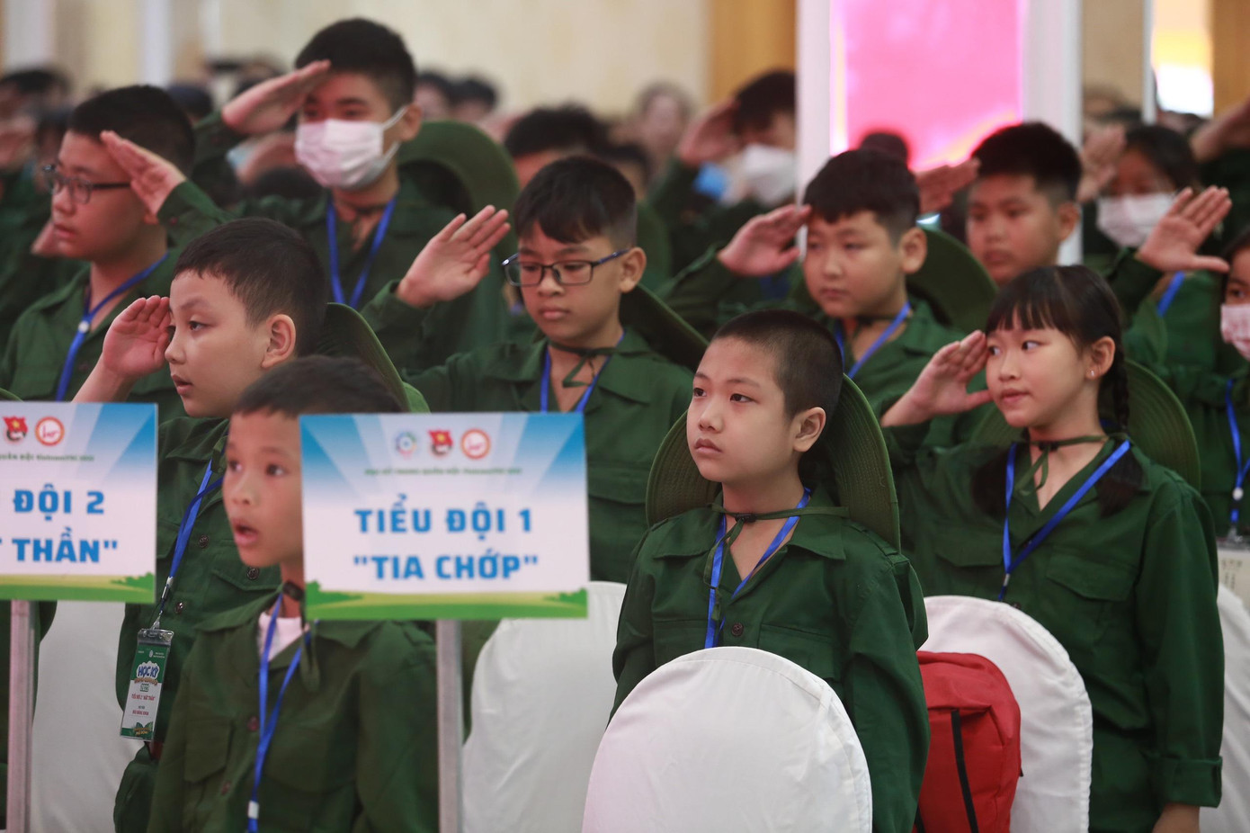 "Các chiến sĩ nhí" tại lễ xuất quân Học kỳ trong quân đội ngày 5/6