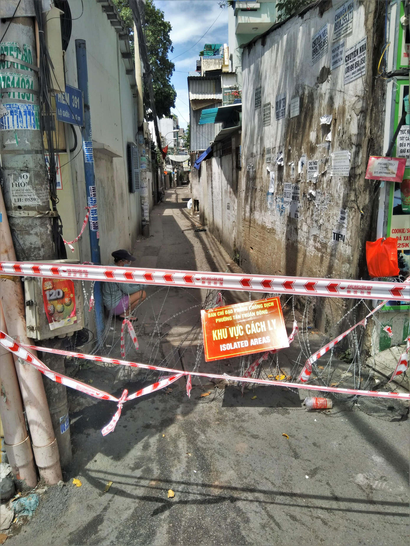 Khu vực phong tỏa có rất nhiều nhà trọ công nhân.