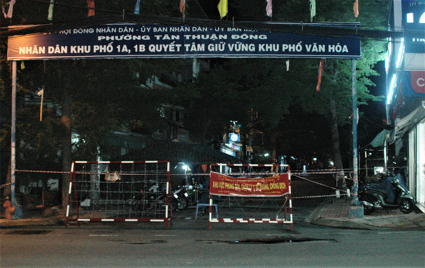 Khu phố 1, phường Tân Thuận Đông đêm 25/7