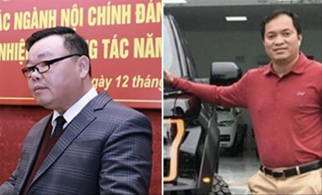 Cựu Chánh Văn phòng Tỉnh uỷ Hoà Bình Nguyễn Đồng (trái) và Đỗ Hữu Tiệp.