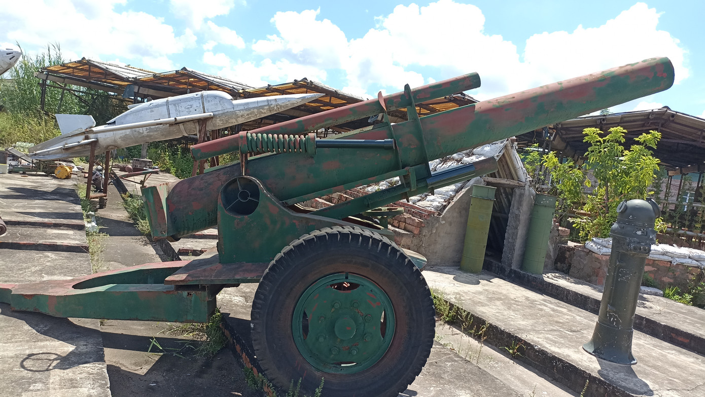 Súng phòng không 12,7 mm từng trang bị cho dân quân thời chiến tranh.