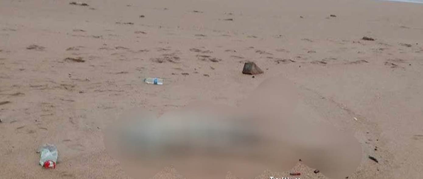 Thi thể không nguyên vẹn dạt vào bờ biển. Thi thể không nguyên vẹn dạt vào bờ biển.