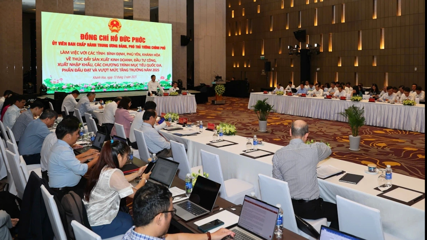 Phó Thủ tướng Chính phủ Hồ Đức Phớc làm việc với các tỉnh: Khánh Hòa, Phú Yên, Bình Định.